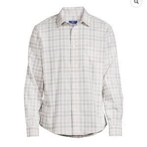 George Men's Light Plaid Button Down Shirt